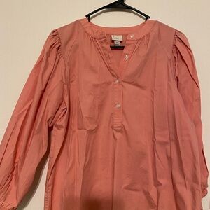 a new day Coral Blouse with Button Detail
